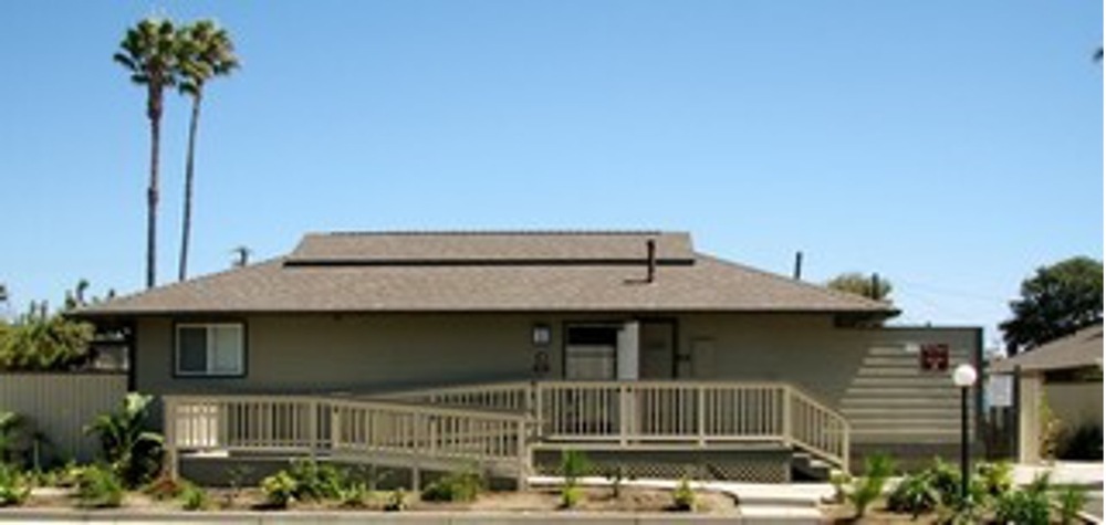 Community center at the Palm Grove Apartment complex. 