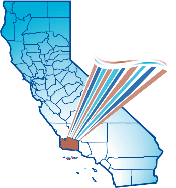 Map showing the location of Santa Barbara County within the state of California